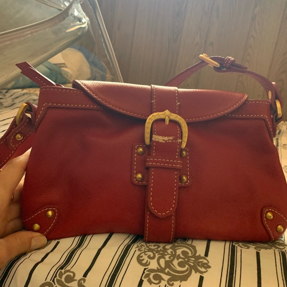Brand new DOONEY& BROUKE Leather handbag in beautiful orange color - Picture 2 of 4